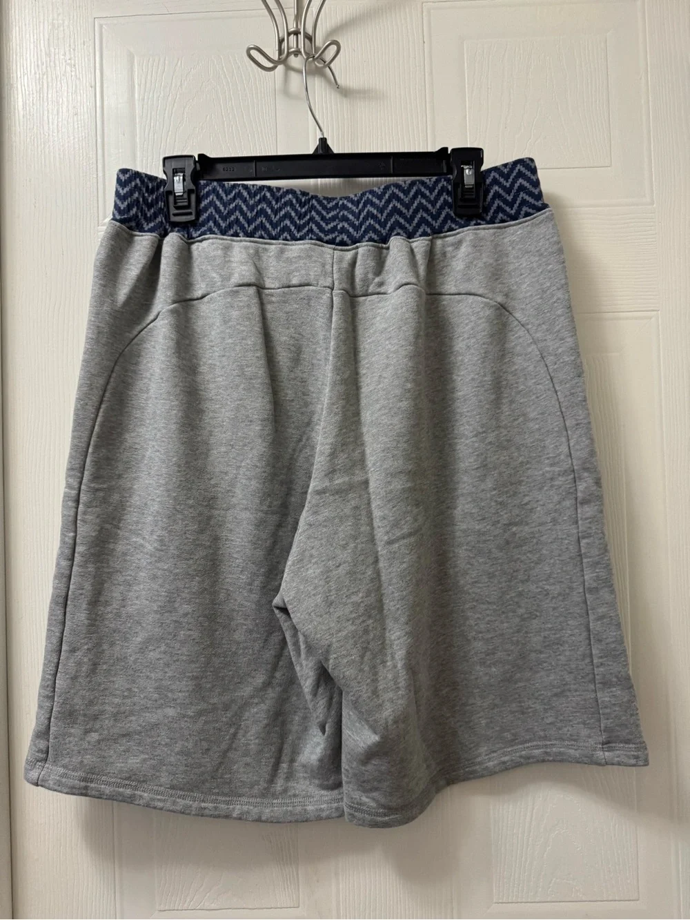 Jordan Gray Shorts with Navy Chevron Waistband